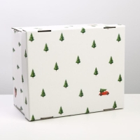 Коробка подарочная новогодняя складная &laquo;Новый год&raquo;, 31,2 х 25,6 х 16,1 см, Новый год