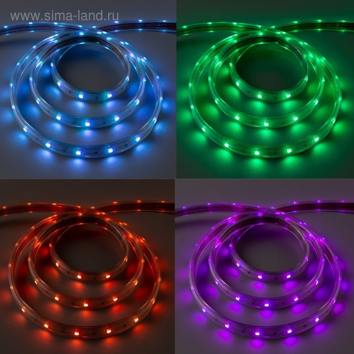 Светодиодная лента Ecola 14 &times; 7 мм, 10 м, IP68, SMD5050, 30 LED/м, 7.2 Вт/м, 220 В, RGB