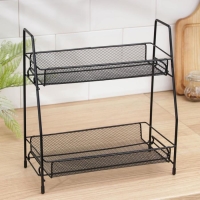 Этажерка 2х-ярусная Доляна, 31&times;17&times;32,5 см, цвет чёрный