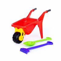 Песочный набор: тачка «Садовод», лопата большая, грабли большие, цвета МИКС Песочный набор: тачка «Садовод», лопата большая, грабли большие, цвета МИКС