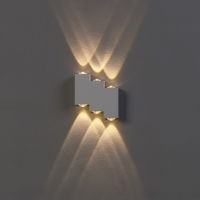 Светильник фасадный &laquo;Луч&raquo;, FSD-011, 6 Вт, 3000К, 3 луча, IP65, 220 В, металл, белый