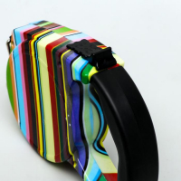 Рулетка с поводком-лентой, резиновая ручка, 5 м, вес животного до 15 кг, полосатая Рулетка с поводком-лентой, резиновая ручка, 5 м, вес животного до 15 кг, полосатая