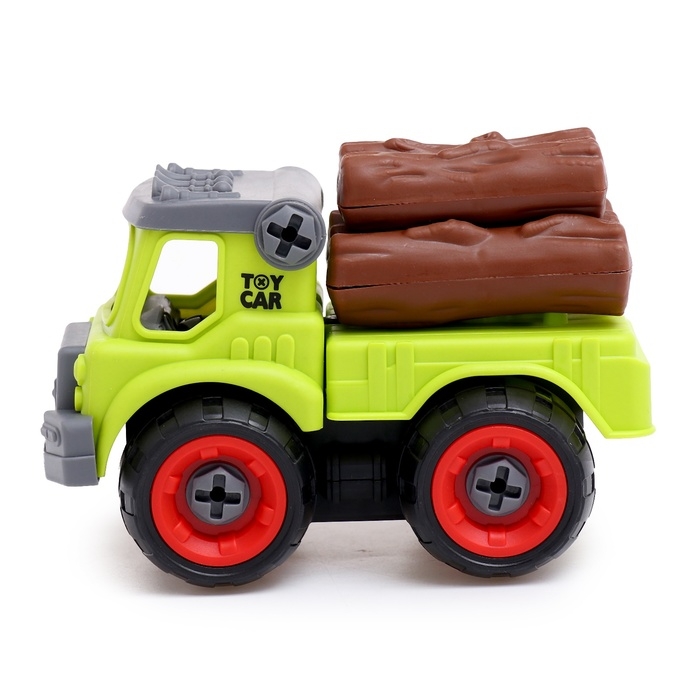 Конструктор винтовой &laquo;Лесовоз&raquo;, с отвёрткой, 28 деталей