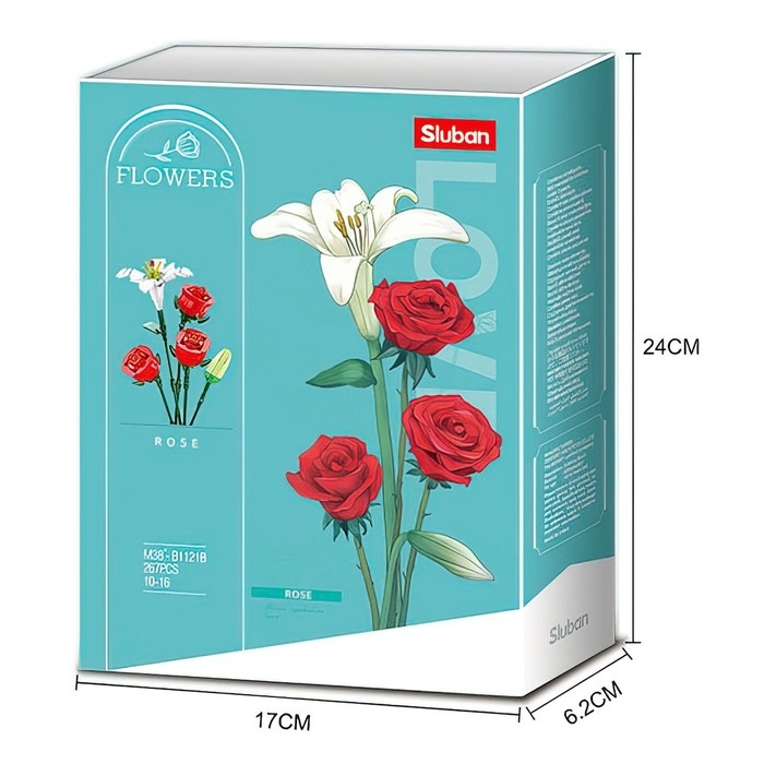 Конструктор &laquo;Цветы. Букет роз&raquo;, 267 деталей