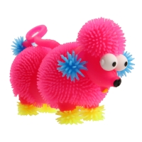 Мяч детский резиновый ёжка световой &laquo;Пудель&raquo;, цвета МИКС , в шоубоксе