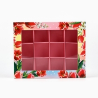 Коробка складная под 12 конфет &laquo;Для тебя&raquo;, 14,4 х 18,4 х 3,8 см