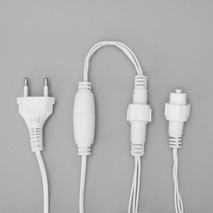 Гирлянда &laquo;Бахрома&raquo; 3 &times; 0.9 м, IP44, УМС, белая нить, 232 LED, свечение мульти, 220 В
