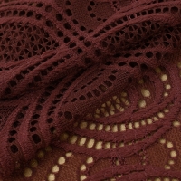 Кружевная эластичная ткань, 180 мм × 2,7 ± 0,5 м, цвет шоколадный Кружевная эластичная ткань, 180 мм × 2,7 ± 0,5 м, цвет шоколадный