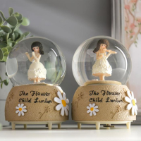 Сувенир полистоун водяной шар музыка "Малышка-музыкант" крутится МИКС 15,5х10х10 см