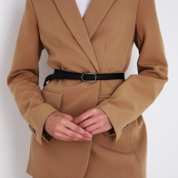 Ремень женский, ширина 2,4 см, пряжка металл, цвет чёрный