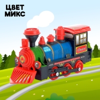Паровоз инерционный &laquo;Детский&raquo;, световые и звуковые эффекты, цвета МИКС