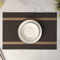 Салфетка сервировочная на стол Доляна &laquo;Рона&raquo;, 45&times;30 см, цвет коричневый