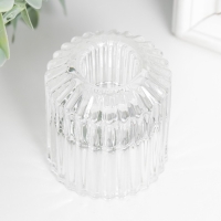 Подсвечник стекло на 1 свечу "Долли" d-2,5 см, 4 см прозрачный 6х5х5 см