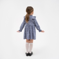 Платье детское KAFTAN "Листочки", р. 34 (122-128), синий Платье детское KAFTAN "Листочки", р. 34 (122-128), синий