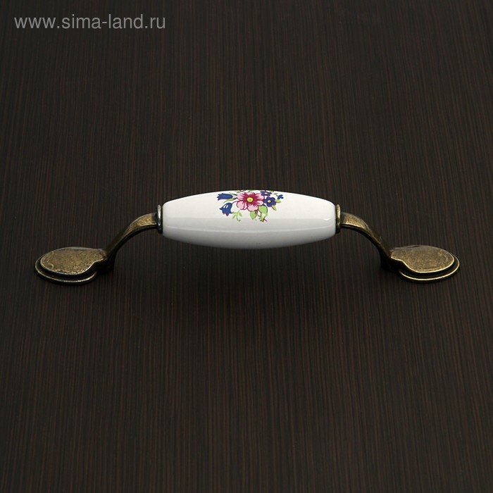 Ручка скоба ТУНДРА Ceramics 013 LIGHT, 96 мм, керамическая, цвет бронза Ручка скоба ТУНДРА Ceramics 013 LIGHT, 96 мм, керамическая, цвет бронза