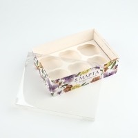 Коробка для капкейка &laquo;Ирисы&raquo;, 23 х 16 х 7.5 см