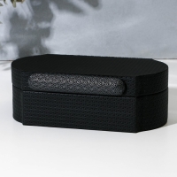 Шкатулка для украшений &laquo;Чёрный узор&raquo; экокожа, набор 2 шт.