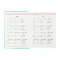 Ежедневник датир 2025г А6+ 176л ESCALADA ЦВЕТОК, мяг обл, иск кожа, тис ф, кр бл 70г/м2