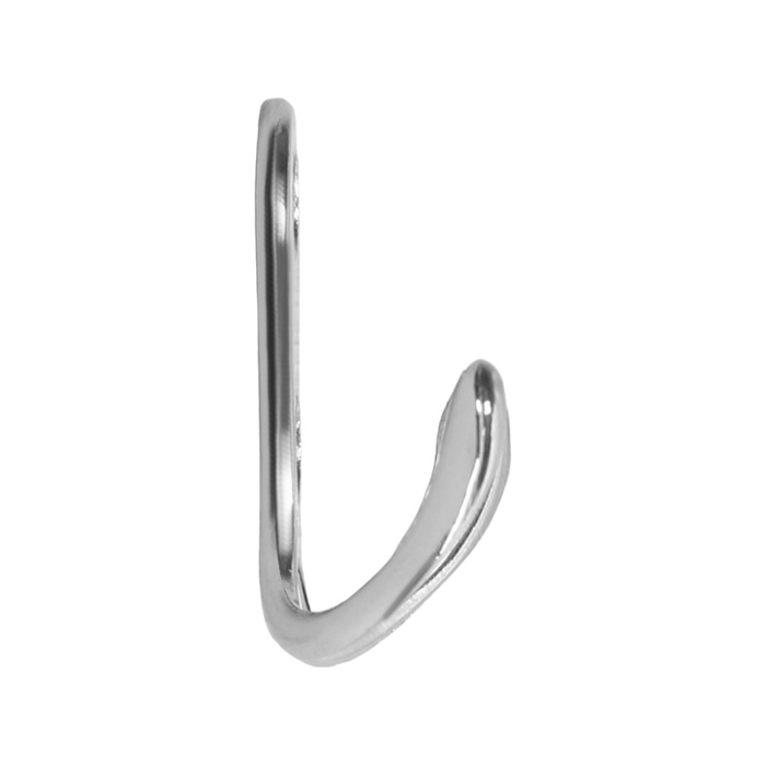 Крючок мебельный ТУНДРА TKD006, двухрожковый, хром