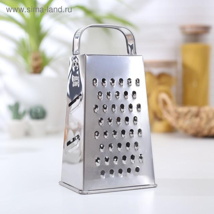 Тёрка &laquo;Сталь&raquo;, 4 грани, из нержавеющей стали, 9&times;12&times;21 см