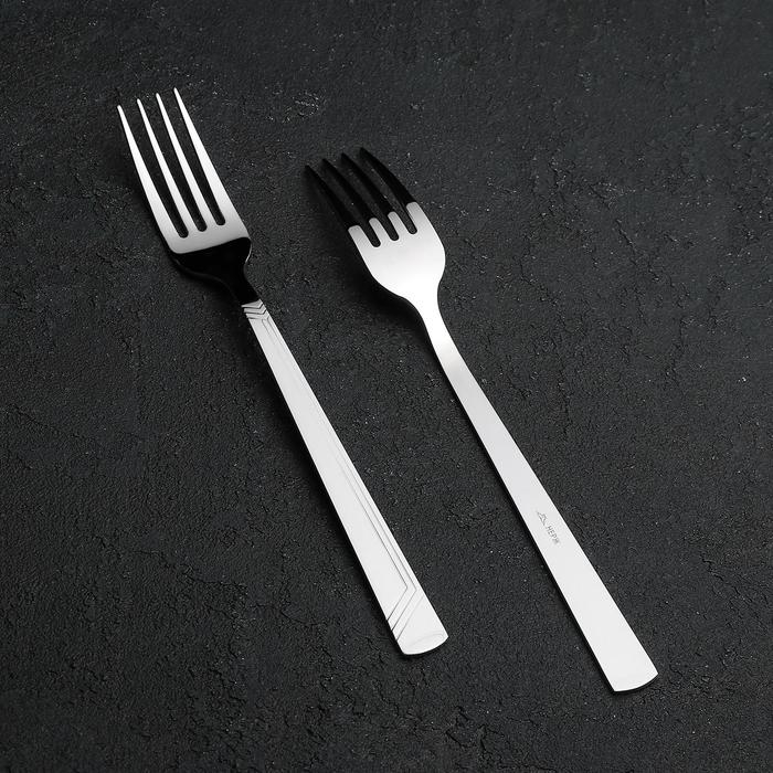 Вилка столовая «Аппетит», длина 20 см, толщина 2 мм, цвет серебряный Вилка столовая «Аппетит», длина 20 см, толщина 2 мм, цвет серебряный