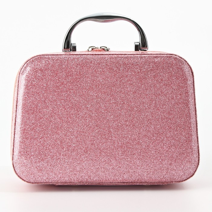 Набор детской косметики в чемодане &laquo;Самой красивой&raquo;, тени, резинки для волос, блески для губ, глиттер, лаки для ногтей, наклейки, пилочка, расчёска, кисти, косметичка