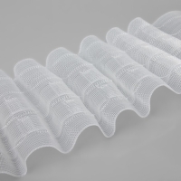 Шторная лента, органза, 8,5 см, 25 &plusmn; 1 м, цвет прозрачный