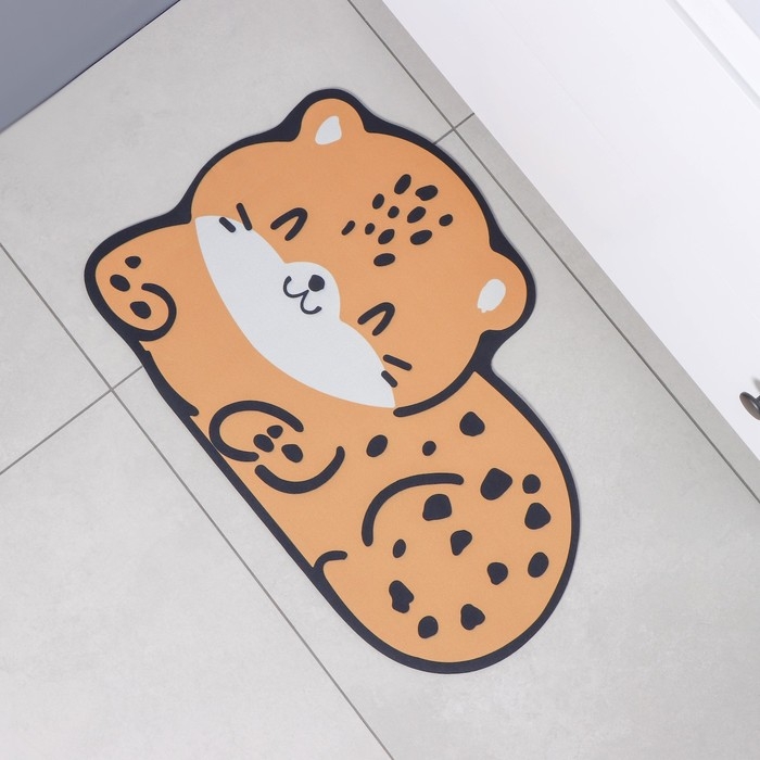 Коврик для дома Доляна &laquo;Тигр&raquo;, влаговпитывающий, 60&times;39 см