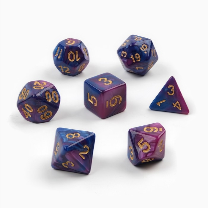 Набор кубиков для D&D (Dungeons and Dragons, ДнД) "Время игры", серия: D&D, 7 шт