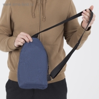 Сумка-слинг из текстиля, «ЗФТС», цвет синий Сумка-слинг из текстиля, «ЗФТС», цвет синий