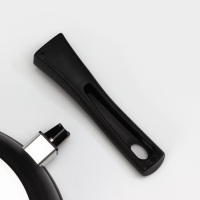 Сковорода &laquo;Традиция&raquo;, d=26 см, стеклянная крышка, съёмная ручка, антипригарное покрытие, цвет чёрный