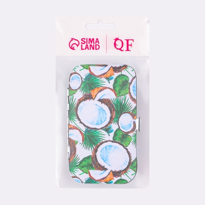 Набор маникюрный «Фрукты», 6 предметов, в футляре, рисунок МИКС Набор маникюрный «Фрукты», 6 предметов, в футляре, рисунок МИКС