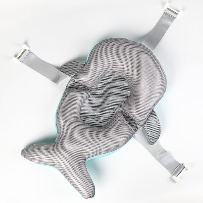 Подкладка - матрасик для купания детская &laquo;Кит&raquo;, цвет голубой