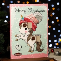 Новый год. Адвент-календарь с мини-плитками из молочного шоколада Magic Cute UNICOR, МИКС, 50 г