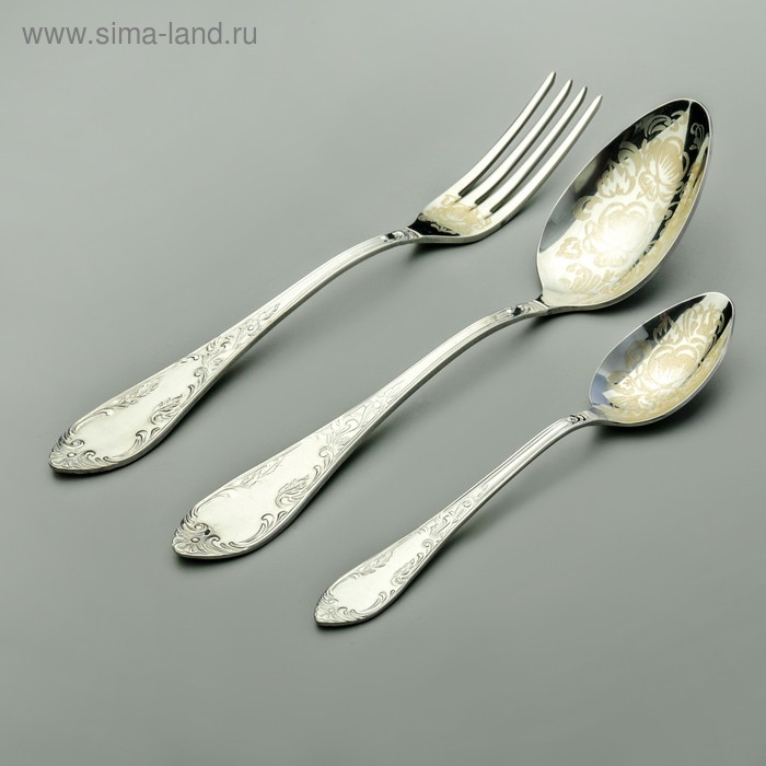 Набор столовых приборов &laquo;Посольский&raquo;, 18 предметов, художественная роспись