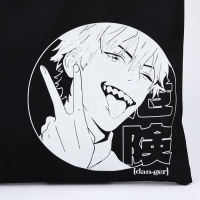 Шопер &laquo;Аниме&raquo; 35х0.5х40 см, отд без молнии, без подклада, чёрный