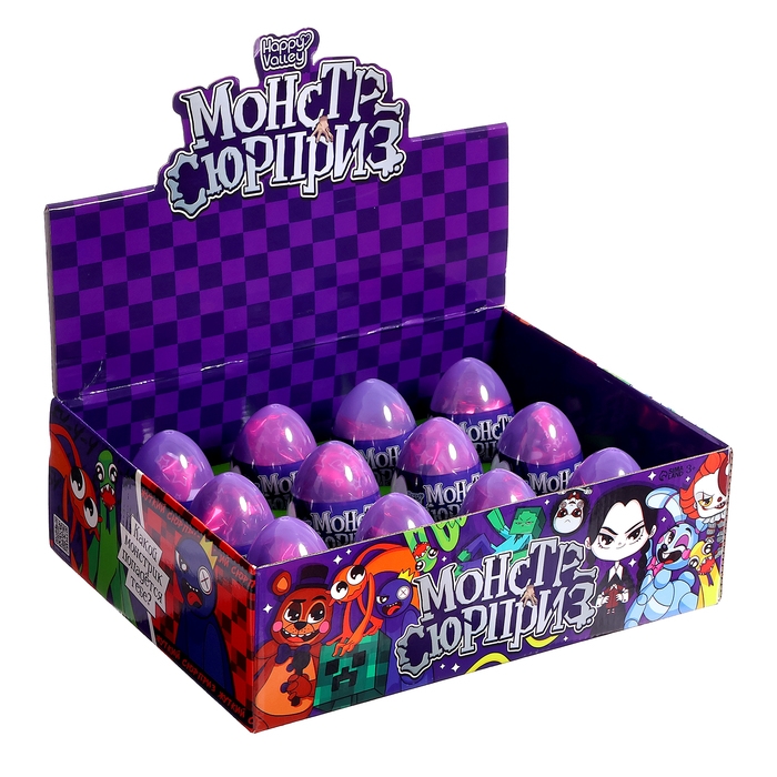 Игрушка-сюрприз «Монстр сюрприз», в яйце, с наклейками Игрушка-сюрприз «Монстр сюрприз», в яйце, с наклейками