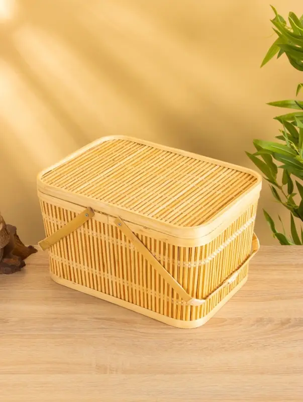 Корзина для пикника 26х26х21 см, бамбук