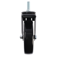 Колесо мебельное ТУНДРА, d=125 мм, поворотное, с футоркой 12х30 мм, с тормозом, черное Колесо мебельное ТУНДРА, d=125 мм, поворотное, с футоркой 12х30 мм, с тормозом, черное