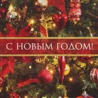 Пакет подарочный без ручек &laquo;С НОВЫМ ГОДОМ!&raquo;, 10&times;19.5&times;7 см
