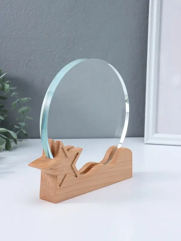 Стела наградная "Звёздочка" верх 18х17 см низ 19х9 см звезда 6х6 см 3,5х19х20 см