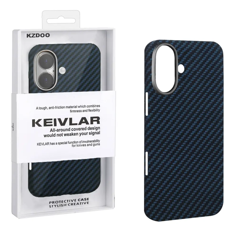 Чехол iPh 16 Kevlar Blue K-DOO