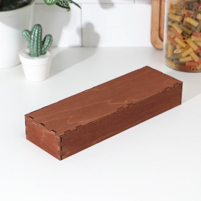 Лоток для подачи столовых приборов Доляна, 25&times;8&times;4 см, цвет мокко