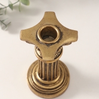 Подсвечник полистоун на 1 свечу "Колонна Афродиты" состаренное золото 7х7х13,5 см Подсвечник полистоун на 1 свечу "Колонна Афродиты" состаренное золото 7х7х13,5 см