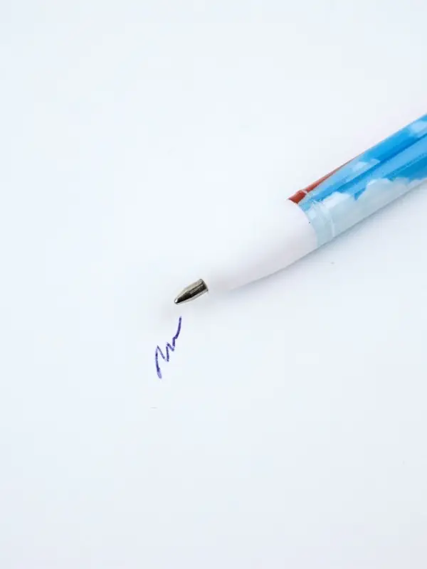 Ручка пластик с колпачком "23 Февраля", синяя паста 0.5 мм