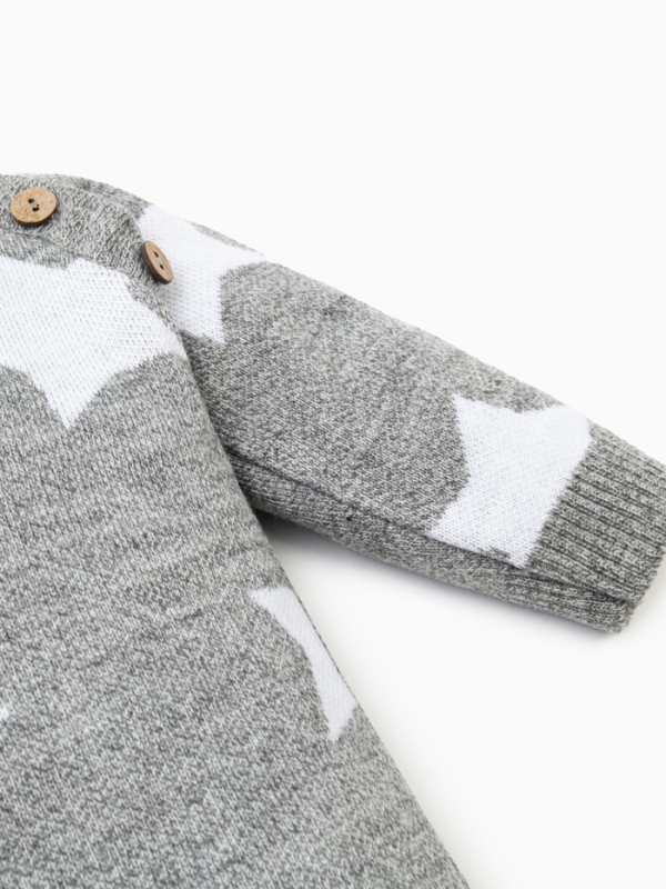 Комбинезон вязаный Крошка Я "Звезды" рост 62-68 см