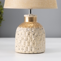 Настольная лампа с абажуром RISALUX &laquo;Овация&raquo;, 1&times;Е14, 40 Вт, бежевый, 22&times;22&times;31 см