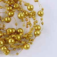 Леска для декора с бусинками, длина — 4,8 м, цвет золотой Леска для декора с бусинками, длина — 4,8 м, цвет золотой