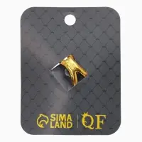 Кольцо для платка "Бабочка", цвет белый в чернёном золоте