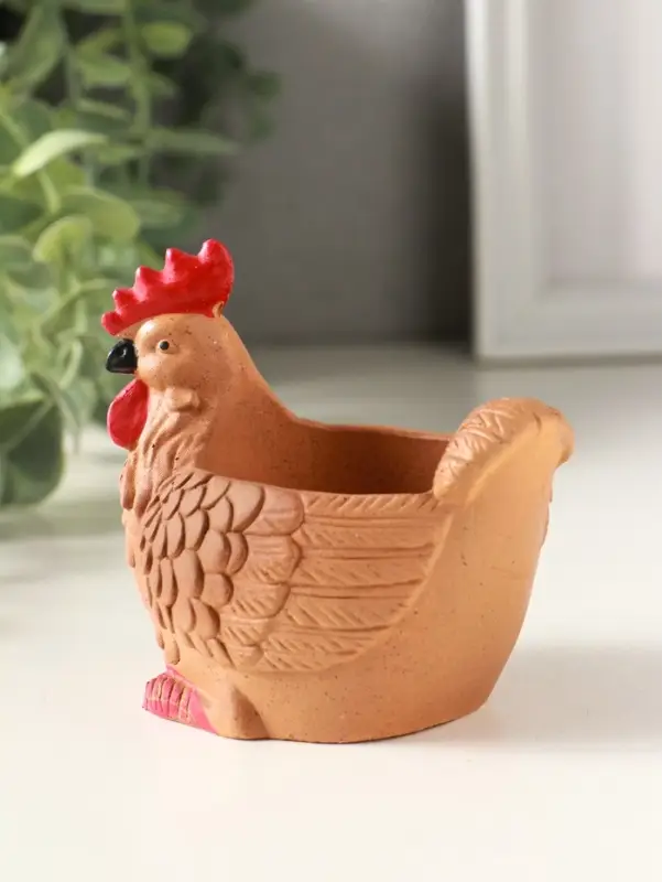 Подставка для мелочей &laquo;Курица&raquo; 8&times;9&times;6 см, мультиколор, гипс